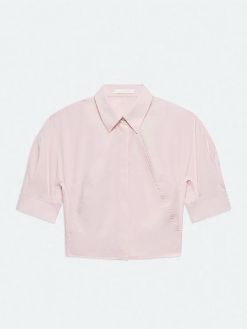 Helmut Lang *NWT* Light Pink Cropped Button-Down Blouse
